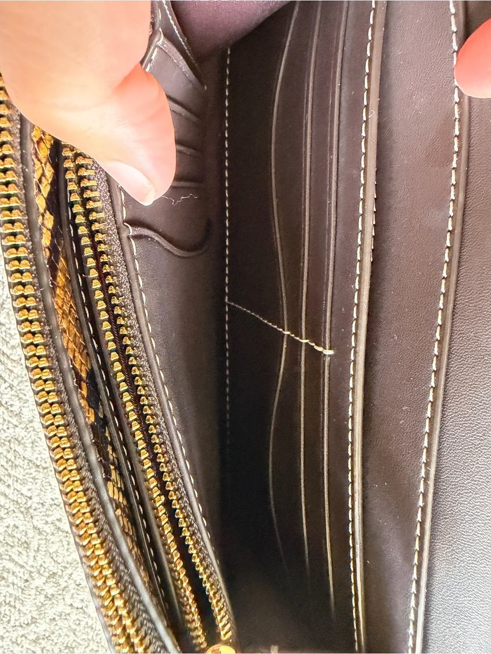 Tory Burch Snake-Print Crossbody in Brown and Black - Picture 8 of 10